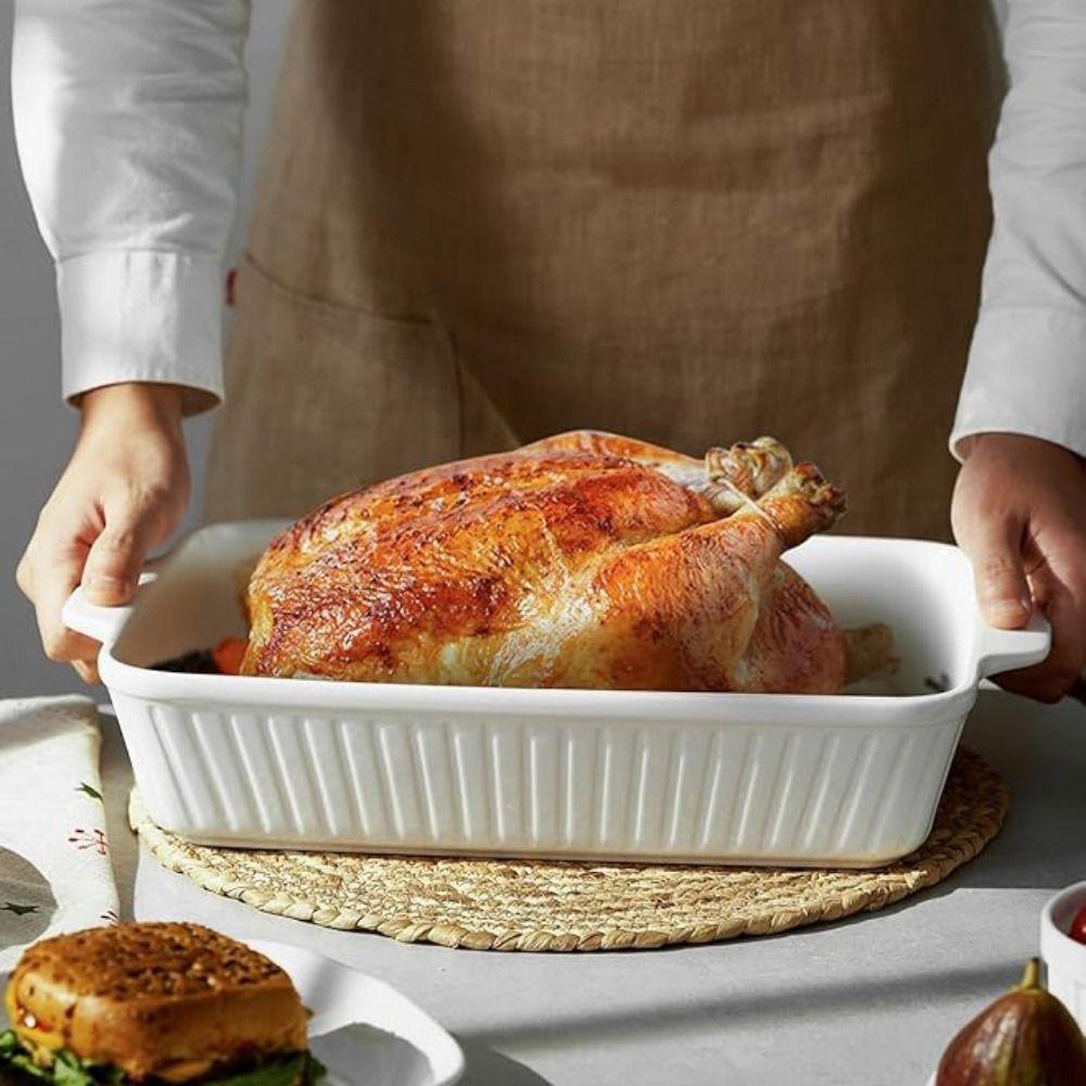 Прямоугольная форма для выпечки Углубленная форма для лазаньи Форма для запеканки Керамический противень для выпечки Духовка