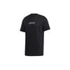 Logo Front Sports Style Solid Short Sleeve T-Shirt Men Tops Black GD5438