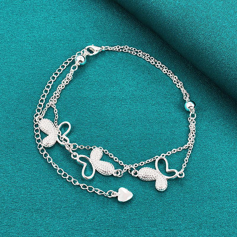 Романтический браслет-бабочка в подарок, серебряные модные украшения