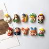 5Pcs Cartoon Funny Characters Creative Refrigerator Sticker Cute Uncle Magnet Home Decoration