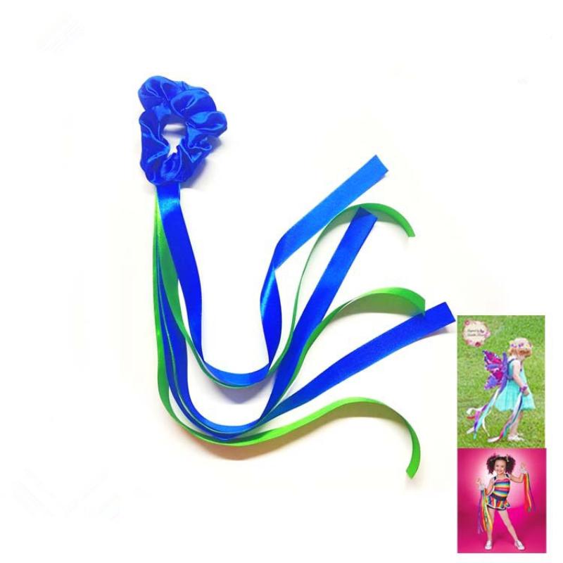Dance Accessories Polyester Gymnastics Long Ribbon Elastic Rainbow Ribbon Headband Multicolor Wrist Straps Cheerleading