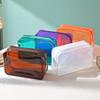 PVC Clear Travel Storage Bag Waterproof Durable Toiletry Makeup Organizer for College Dorm Bathroom Vacation