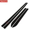 4X Black Rubber Car Side Skirt Door Side Line Sill Molding Trim Cover Waterproof