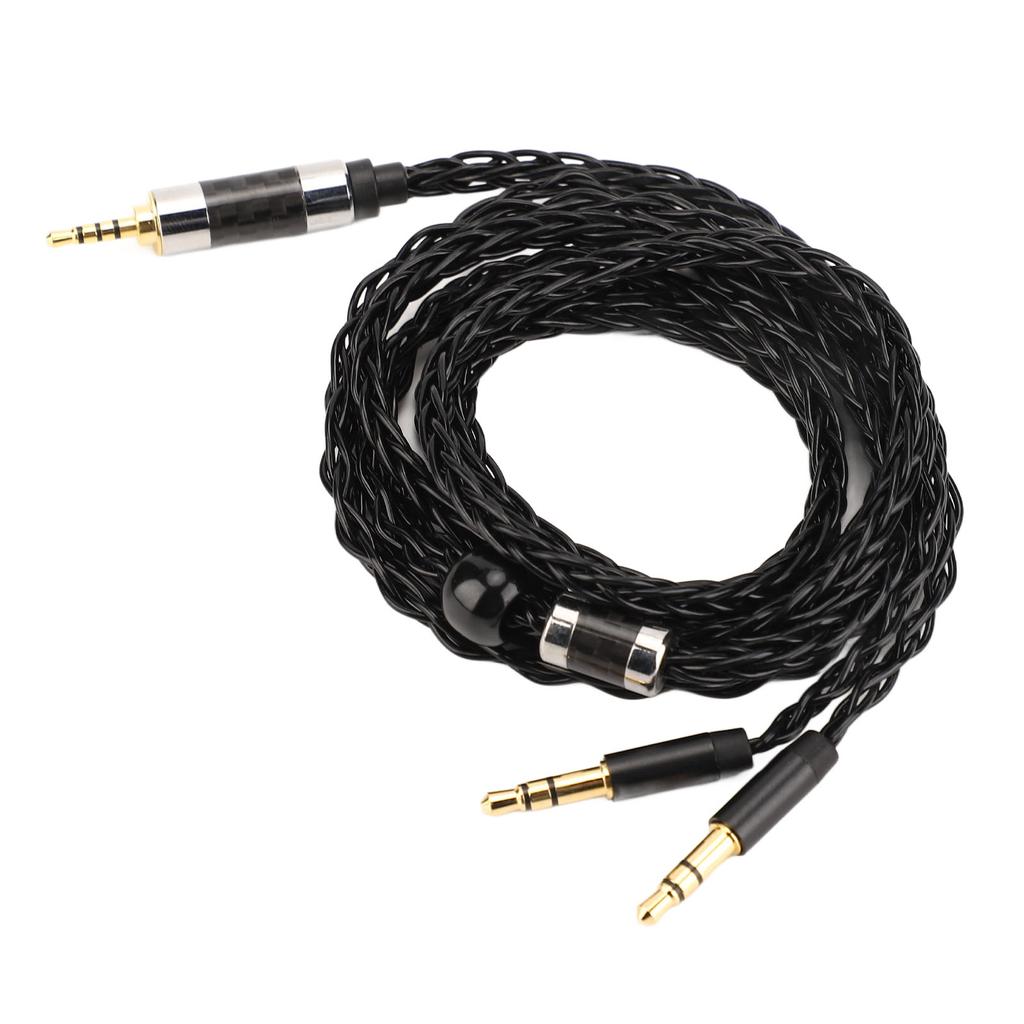 Кабель для наушников 8-жильный 2,5-мм сбалансированный штекер на двойной 3,5-мм штекер посеребренный кабель для наушников