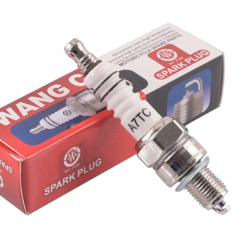 Металлическая свеча зажигания A7TC 10 мм, 2 шт., подходит для мопеда GY6 50cc-150cc, скутера