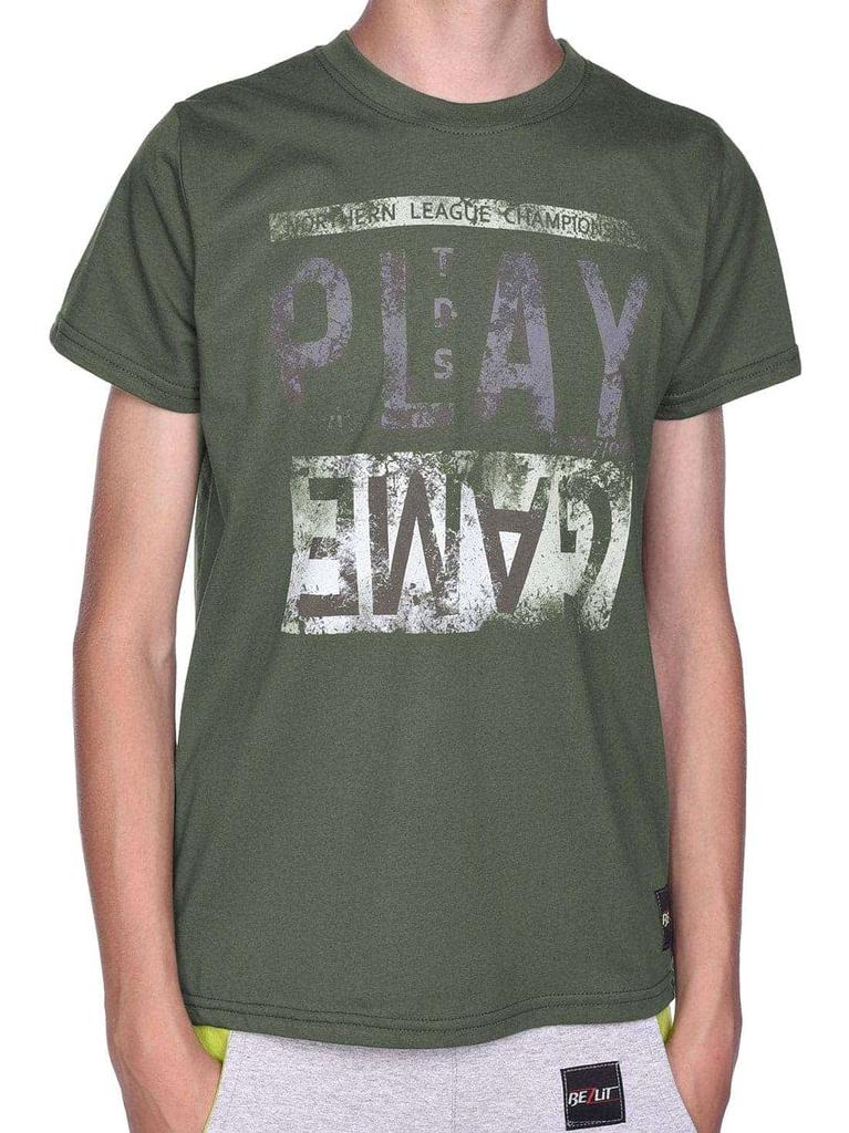 Футболка для мальчика с мотивным принтом в летних цветах