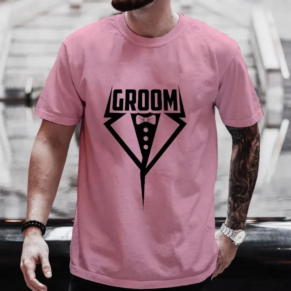 Футболки 2024 Team Groom Squad, модная графическая футболка с одним принтом для прощальной вечеринки, будущие свадебные блузки, мальчишник, вечеринка Evg