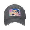 True and The Rainbow Kingdom Baseball Caps Snapback Washed Denim Hats Adjustable Casquette Streetwear Baseball Cowboy Hat