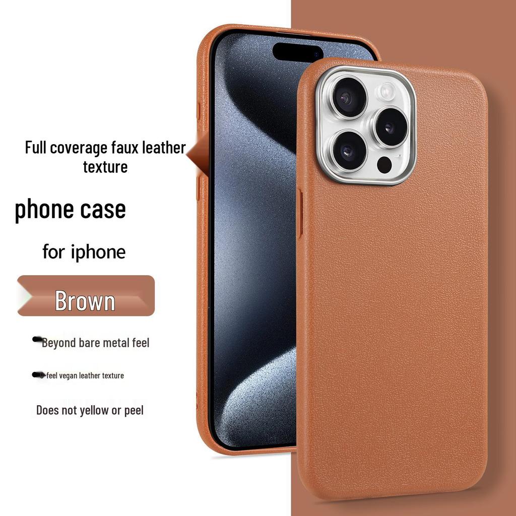 Противоударный чехол из ТПУ с текстурой кожи для iPhone 17/16PRO для 15/14/11/7P