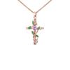 Creative Leaf Wrap Cross Pendant Necklace, Women's Diamonds Accessories Necklace