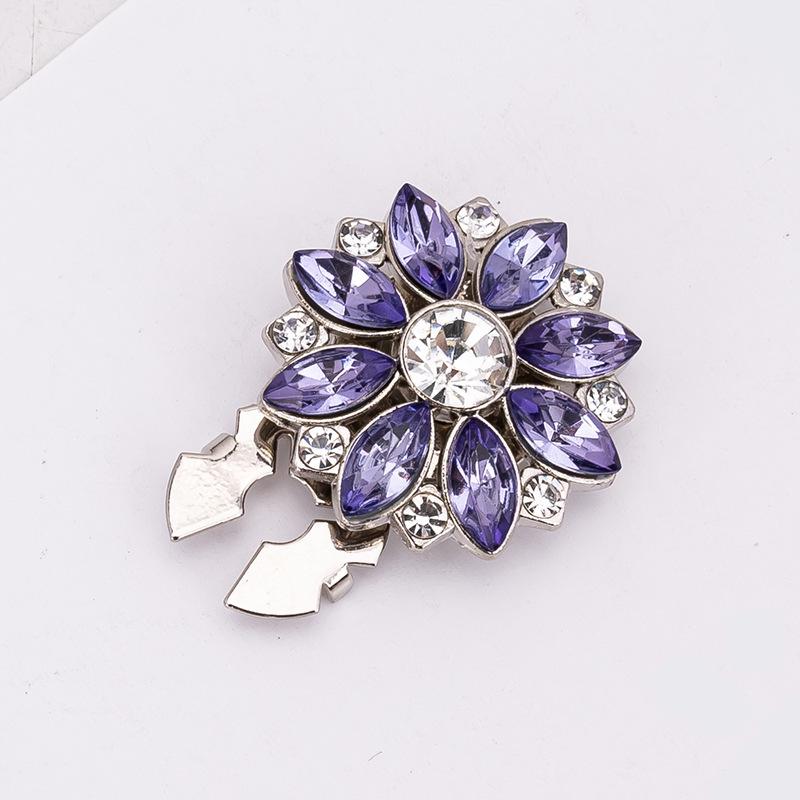 Декоративные запонки и пуговицы для воротника с цветными стразами