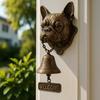 Dog Welcome Bell Doberman Bulldog Door Bell with Welcome Sign Retro Shopkeepers Bell for Home Front Door Entrance Porch