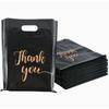 100 Pcs Waterproof Thank You Packaging Bag with Handle Shopping Bag Plastic Thank You Bags  Cookie