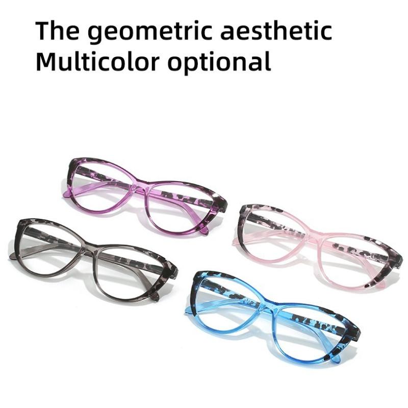 Сверхлегкие очки для чтения Стильные оправы «кошачий глаз» для пресбиопии Очки с большой оправой Удобные очки, блокирующие синий свет