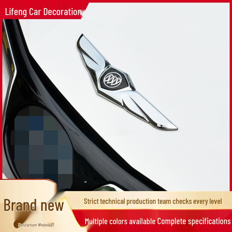Buick Car Logo Sticker: Excelle, Regal, Verano, Encore GT Black Head Decoration