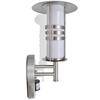 VidaXL Lampe murale avec capteur Acier inoxydable Forme de pagode