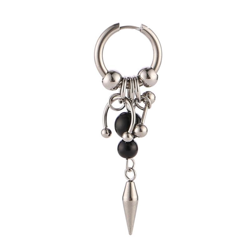 Artistic Cone Drop Earrings Punk Style Tassels Dangle Earwear Lightweight Alloy Jewelry For Women Daily Party