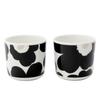 Кружка для латте Marimekko Unikko, 200 мл, Черный/Серебристый, 72780-199 [Параллельный импорт]
