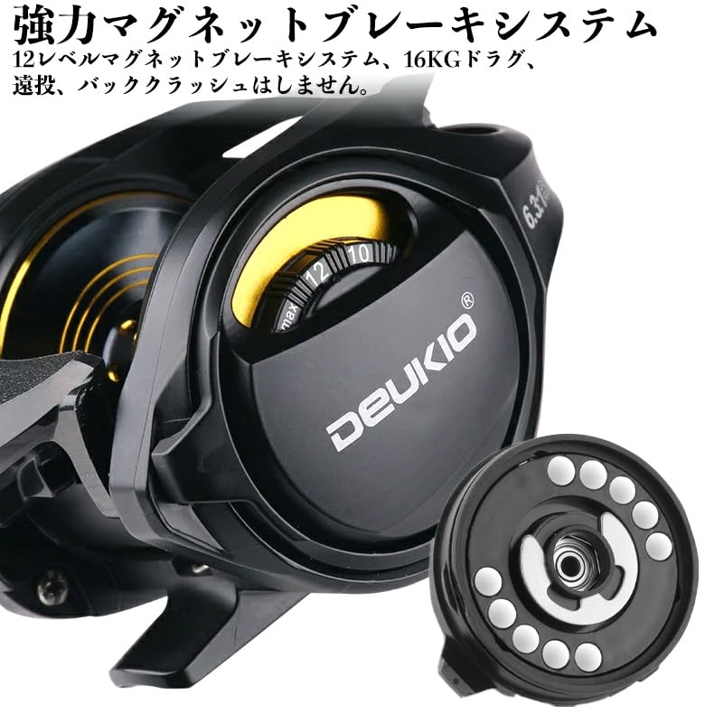 VISPREA Углеволоконная Кастинговая Глубокая Алюминиевая Сплавная Идеальна для Моря и Ручья Супер Прочная Магнитная Мощная Длинная Углеродная Передача Фрикцион yu179x Катушка,