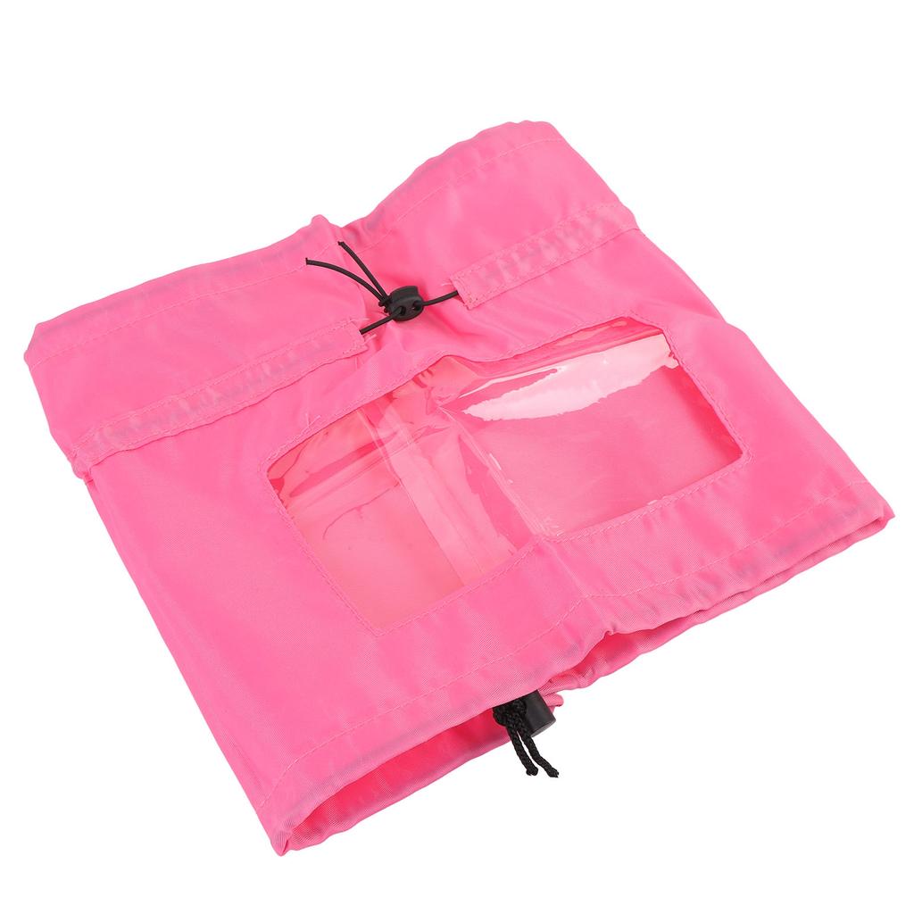 Регулируемая шапочка для душа для собак, многоразовая, водонепроницаемая, защита ушей для домашних животных, чехол для ванны, розово-красный