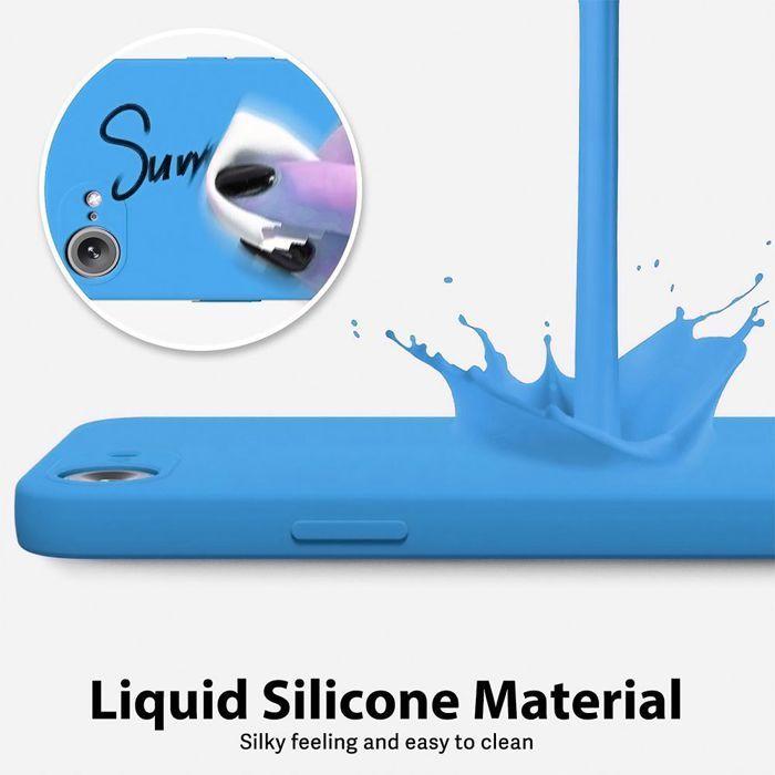 Coque Silicone - BOOLING - pour iPhone 17e - Protection Slim Légère Souple Anti-Rayures - Bleu