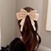 Vintage Bow Big Hair Hook Satin Women Hair Clips Hairpins Ponytail Holder Buckle Korean Barrettes