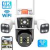 LS VISION 6K 12MP WiFi IP Camera Three Lens Panoramic View Outdoor PTZ IP Camera AI Tracking Security Protection CCTV Surveillance Cameras