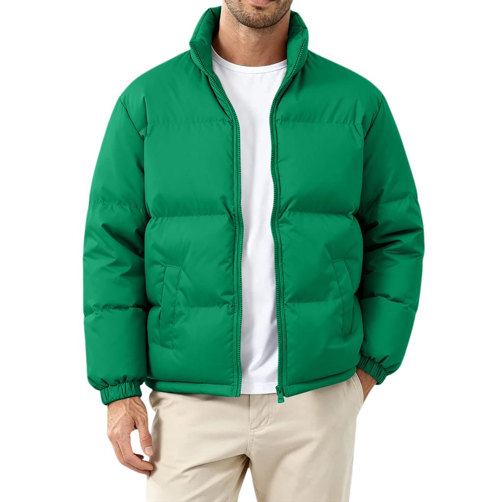 Men's Loose-Fit Casual Down Jacket With Long Sleeves