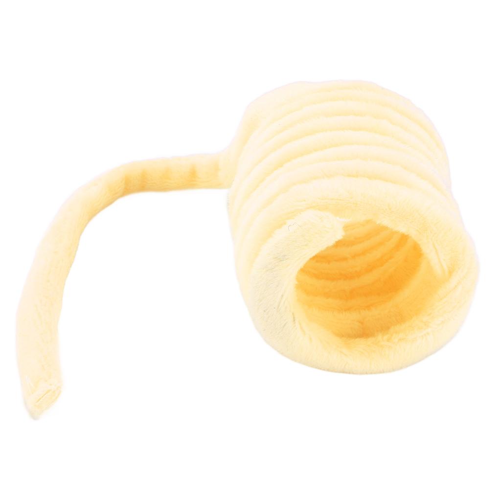 Игрушки для кошек «Пружинные» безопасные и нетоксичные жевательные улучшают здоровье Пружинные плюшевые игрушки для кошек для котят(желтый )