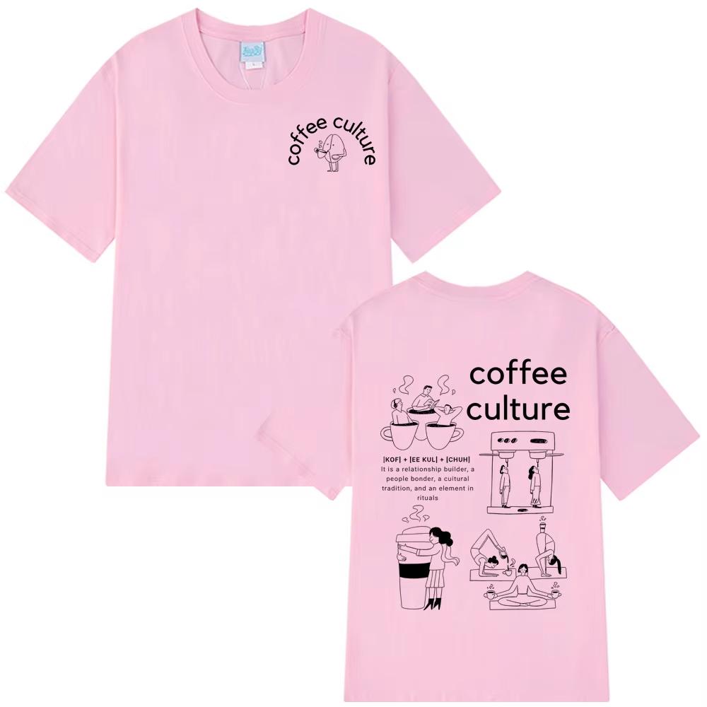 Funny Coffee Culture Fashion Print Graphic Tshirt Unisex Unisex Oneck Tees Summer Shortsleeved Cotton Loose Harajuku Tshirt