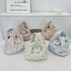 Purse Fresh Floral Wrist Bag Small Tote Bag Large Capacity Spring Outing Women Shoulder Bag Lunch Bag