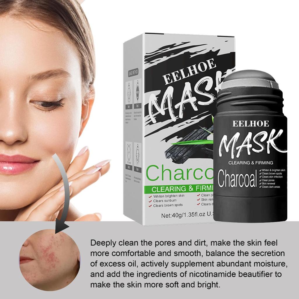 Green Tea Cleansing Solid Face Mask Stick Cleans Pores Remove Blackhead Oil Control Moisturizing Beauty Skin Care