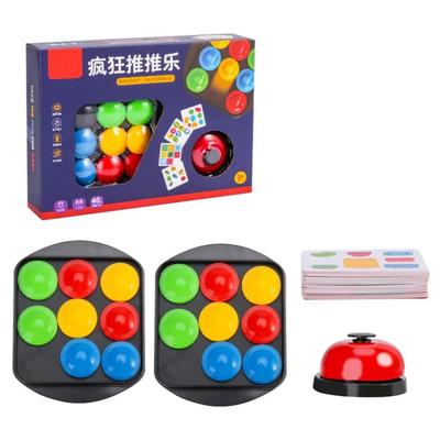 Игрушки для сортировки по цветам Настольная игра Игрушка Безумные толкай и толкай Настольные игры Веселые развивающие игрушки с карточками Подходят для семейного развлечения