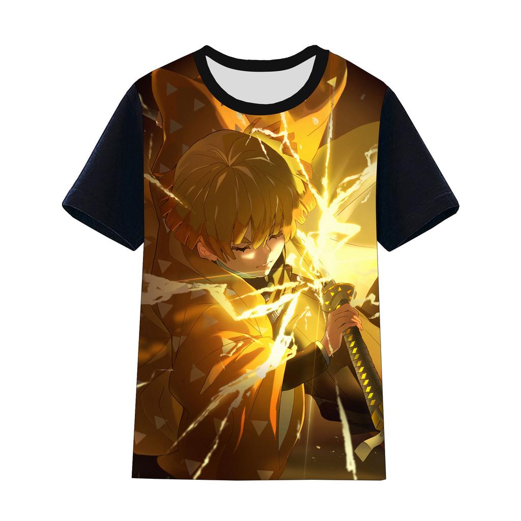 Детские футболки, футболка для мальчиков с рисунком аниме, футболка с 3D-принтом, модные повседневные топы с принтом, летняя одежда с короткими рукавами