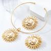 Summer Sunflower Jewelry Set: Necklace & Earrings Combo | Trendy European & American Style
