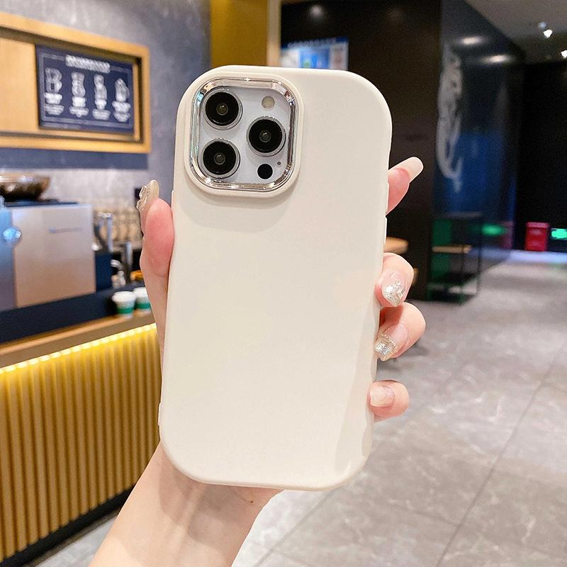 Металлический Чехол для Мобильного Телефона IPhone15 с Толстой Девочкой 14ProMax Простой 16 Силиконовый 12 Apple 13 Защитный Чехол