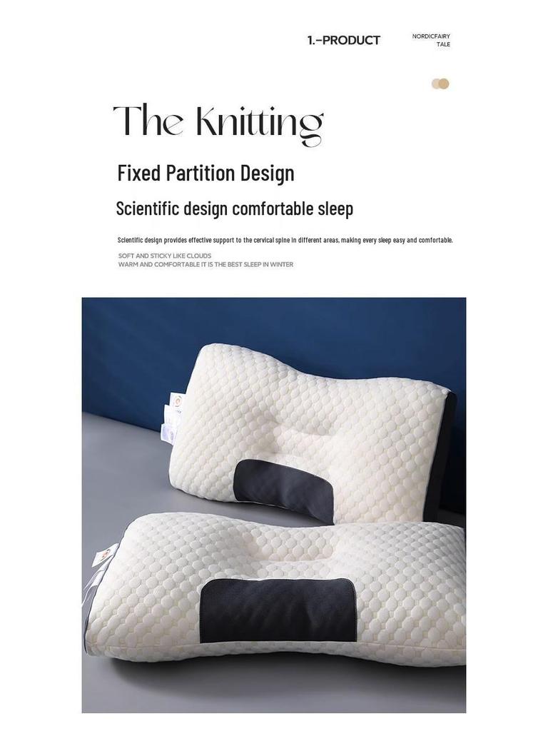 3D Спа Вязаная Хлопковая Массажная Подушка - Помощь для Сна и Поддержка Шеи