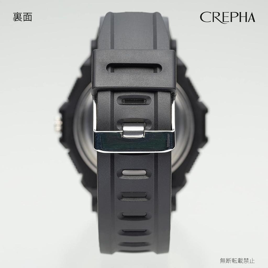 CREPHA Аналогово-цифровые Идеально подходят для повседневного ношения Водонепроницаемость до 5 Полиуретан Т-СПОРТ Мужские и Часы, Многофункциональные, Использование, АТМ, Ремешок, Красный, TS-AD253-RD