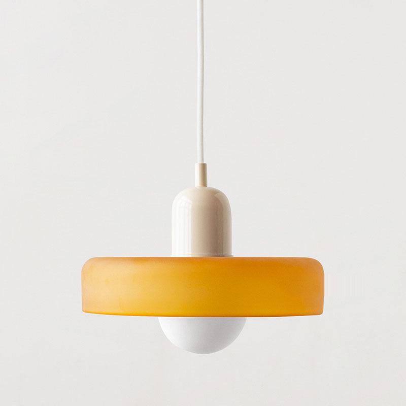 Northern Minimalist Cream Glass Pendant Light for Dining, Bedside, or Bar