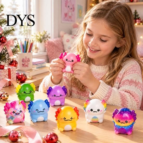 Сенсорная игрушка для снятия стресса, Рождественская саламандра, Календарь Адвента, Календарь обратного отсчета с 24 сжимаемыми игрушками, Мини-подарочная коробка на каждый день для праздника