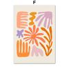 Abstrat Les Fleurs Coral Leaf Floral Botanical Posters And Prints Wall Art Canvas Painting For Living Room Decorative Pictures