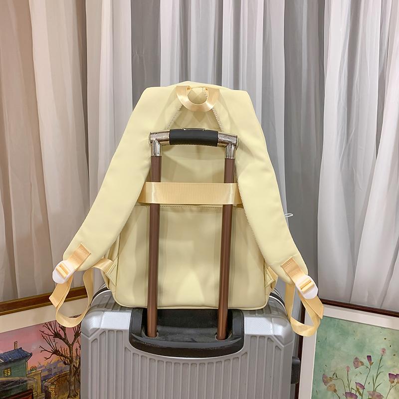 Студенческая школьная сумка однотонный кампусный рюкзак женский большой емкости рюкзак