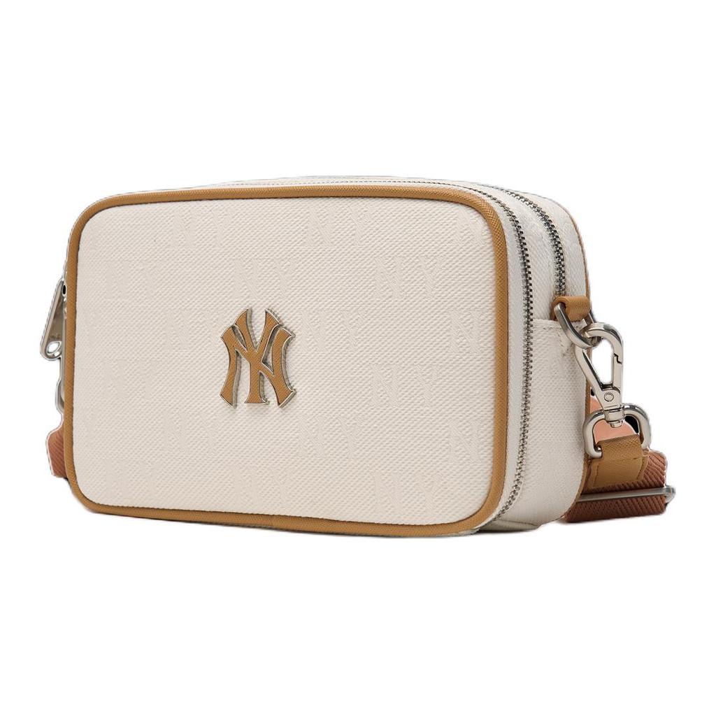MLB New York Yankees Vintage Floral Casual Versatile Fashion Polyester Shoulder Crossbody Bag Unisex bags Deep-Cream 3ACRS014N-50CRD