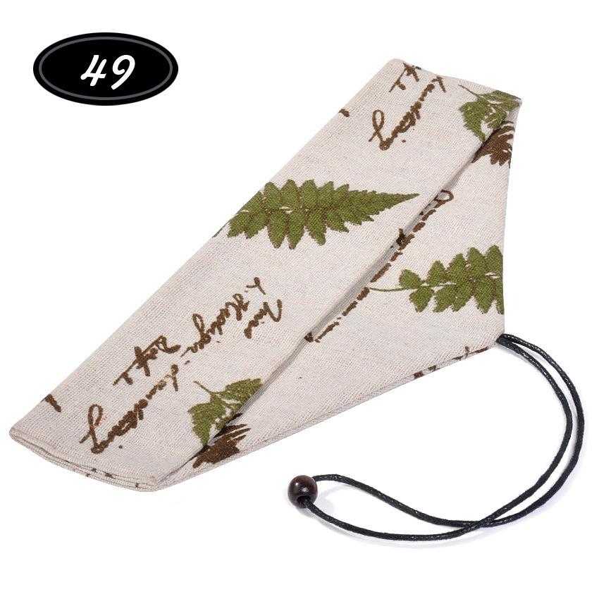 Cotton Linen Drawstring Cutlery Pouch Japanese Retro Portable Utensil Holder for Chopstick Spoon Outdoor Picnic