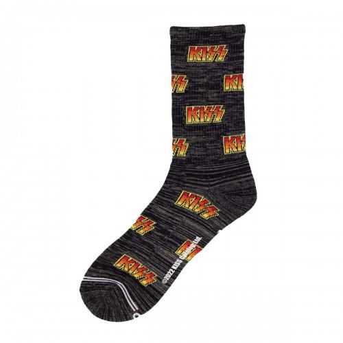 Kiss Unisex Adult All Over Logo Crew Socks
