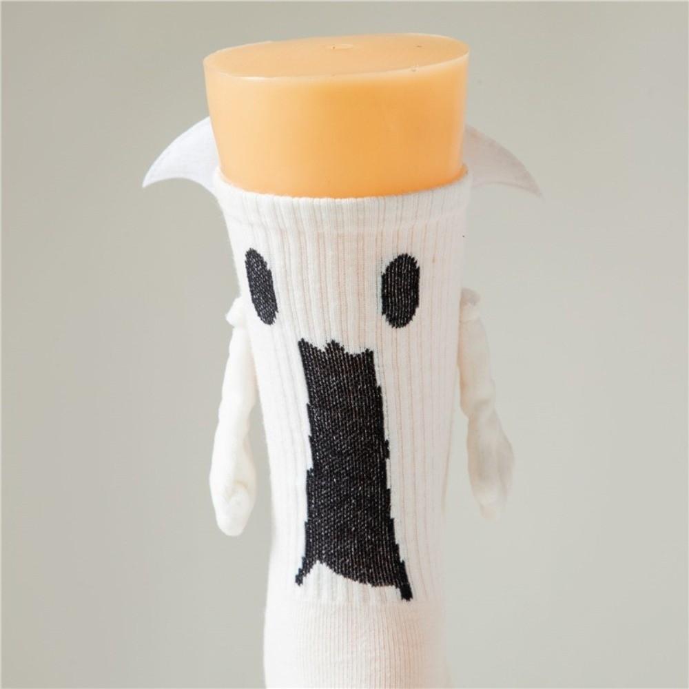 Hand-holding Design Halloween Socks Breathable Couple Socks Stretchy Magnetic Socks  Photo Prop