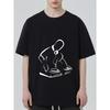 Black T-Shirt with Dj Graphic Print for Casual Wear
