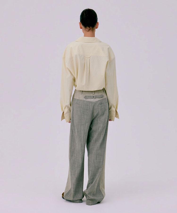 WNDERKAMMER 26 Classic Tuck Pants_Beige