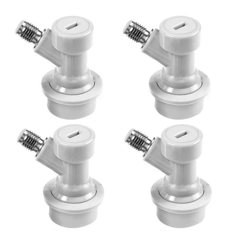 4Pcs Ball Lock Connector ,Beer Keg Ball Lock Disconnect,Liquid / Gas Connectors for Home Brewing Corny Keg / Cornelius Keg Parts