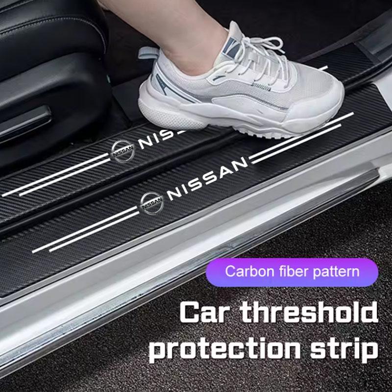 ARE4  Car Threshold Protection Bumper Film Sticker Car Styling For Nissan J10 X-Trail Qashqai Juke Leaf Micra NOTE Patrol Pulsar NISMO